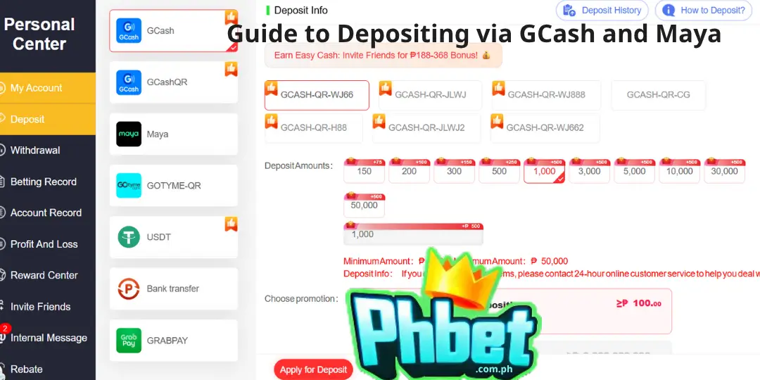 Guide to Depositing via GCash and Maya at phbet